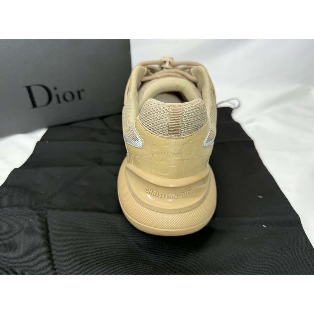 Dior B24 Beige Mesh Leather Trainers Size 46 EU/ 13 US SPB-TS 343339 - Picture 3 of 13